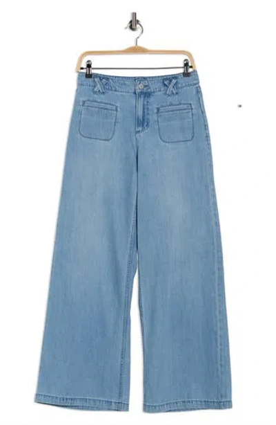 Lucky Brand Liquid Denim Wide Leg Jeans In Blue