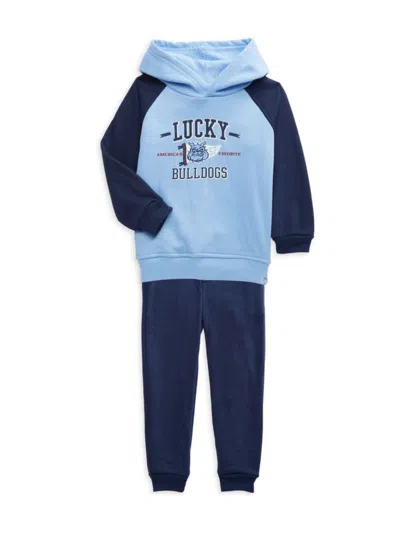 Lucky Brand Kids' Little Boy's 2-piece Hoodie & Joggers Set In Blue