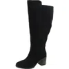 Lucky Brand Lk-bonnay-x Womens Extra Wide Calf Leather Knee-high Boots In Black