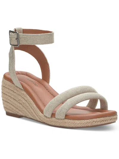 Lucky Brand Lknasli Womens Ankle Strap Warm Wedge Sandals In Beige