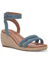 LUCKY BRAND LKNASLI WOMENS ANKLE STRAP WARM WEDGE SANDALS