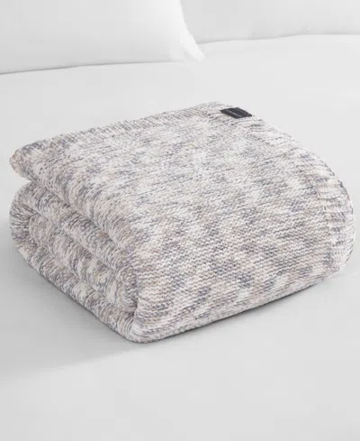 Lucky Brand Logan Chenille Throw, 50" X 70" In Tan,grey