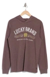 Lucky Brand Logo Graphic Hoodie In Falcon