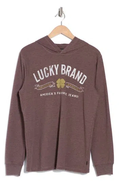 Lucky Brand Logo Graphic Hoodie In Falcon