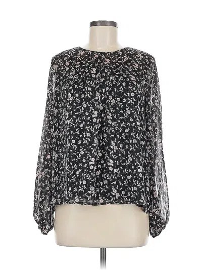 Pre-owned Lucky Brand Long Sleeve Blouse In Black