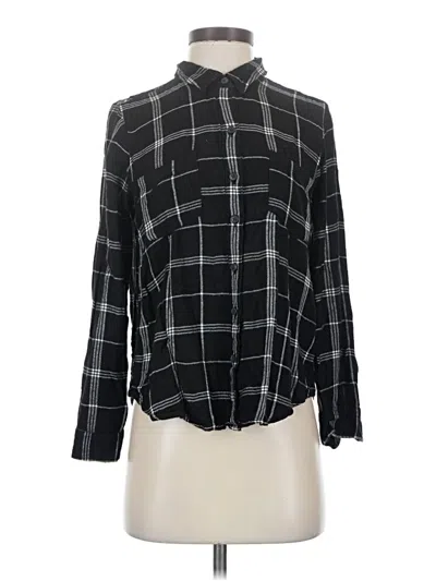 Pre-owned Lucky Brand Long Sleeve Blouse In Black