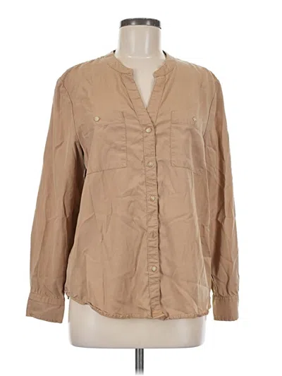 Pre-owned Lucky Brand Long Sleeve Blouse In Brown