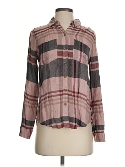Pre-owned Lucky Brand Long Sleeve Blouse In Brown