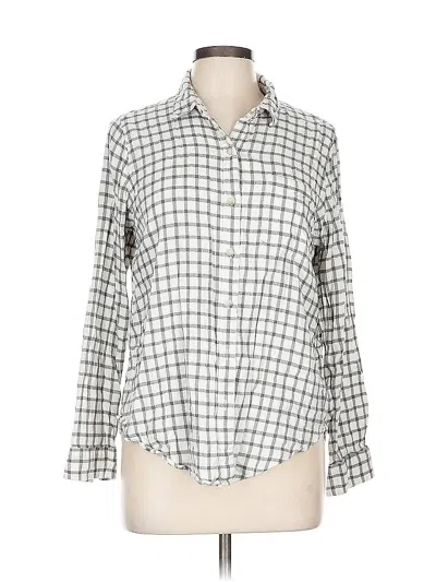 Pre-owned Lucky Brand Long Sleeve Blouse In Gray