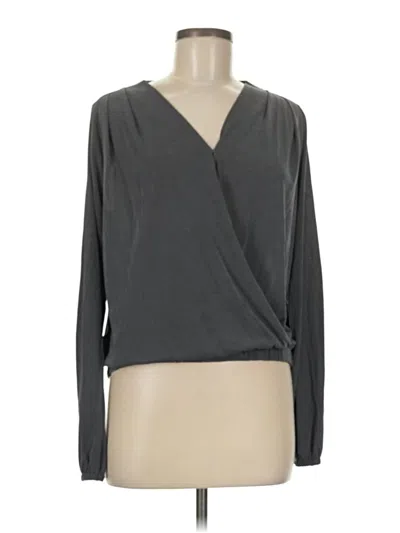 Pre-owned Lucky Brand Long Sleeve Blouse In Gray