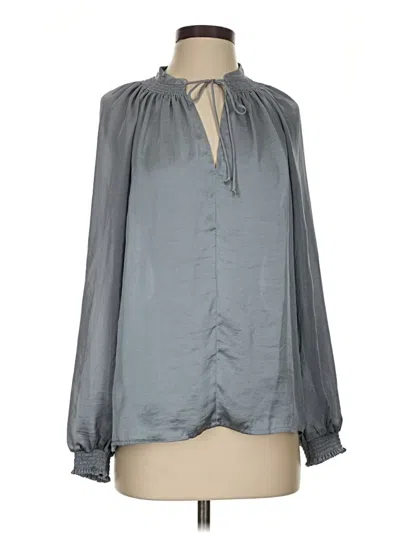Pre-owned Lucky Brand Long Sleeve Blouse In Gray