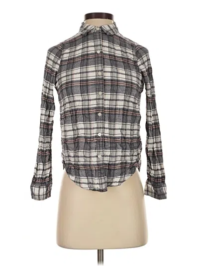 Pre-owned Lucky Brand Long Sleeve Blouse In Gray