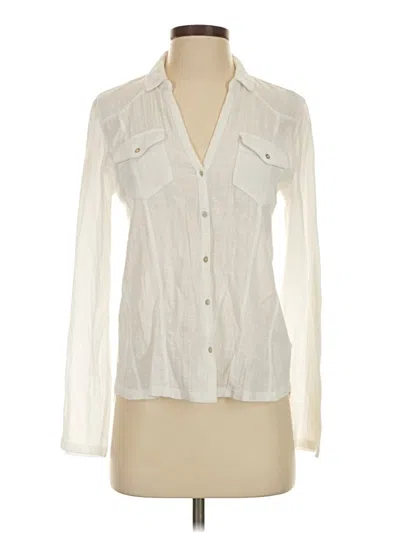 Pre-owned Lucky Brand Long Sleeve Blouse In Ivory