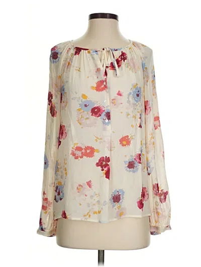 Pre-owned Lucky Brand Long Sleeve Blouse In Ivory