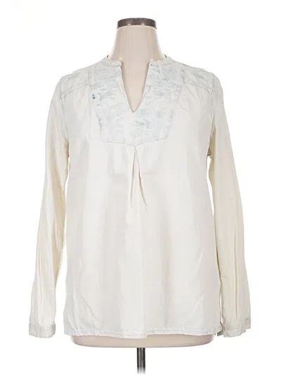 Pre-owned Lucky Brand Long Sleeve Blouse In Ivory