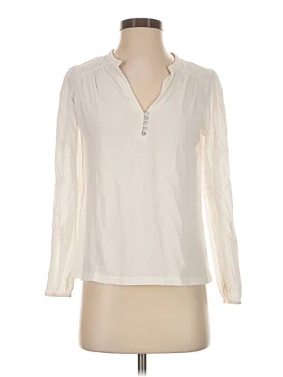 Pre-owned Lucky Brand Long Sleeve Blouse In Ivory