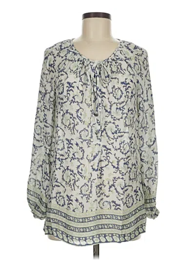 Pre-owned Lucky Brand Long Sleeve Blouse In Ivory
