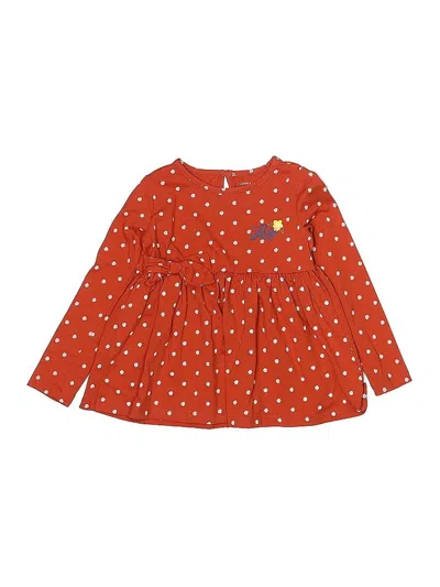 Pre-owned Lucky Brand Kids' Long Sleeve Blouse In Orange