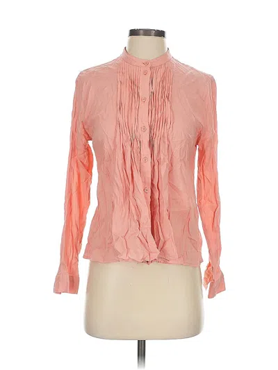 Pre-owned Lucky Brand Long Sleeve Blouse In Pink