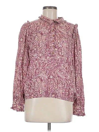 Pre-owned Lucky Brand Long Sleeve Blouse In Pink