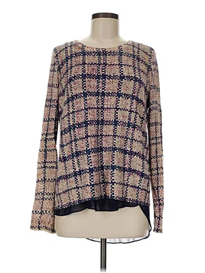 Pre-owned Lucky Brand Long Sleeve Blouse In Purple