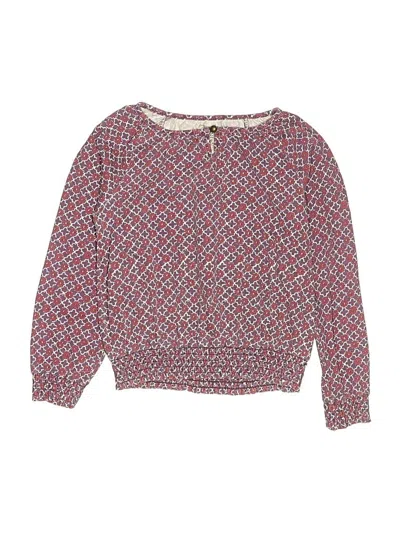 Pre-owned Lucky Brand Kids' Long Sleeve Blouse In Red
