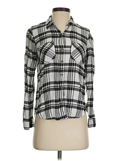 Pre-owned Lucky Brand Long Sleeve Blouse In Silver