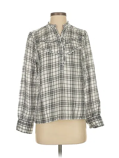 Pre-owned Lucky Brand Long Sleeve Blouse In White