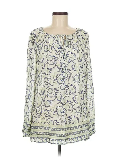 Pre-owned Lucky Brand Long Sleeve Blouse In White