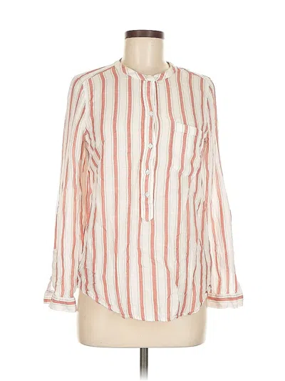 Pre-owned Lucky Brand Long Sleeve Blouse In White