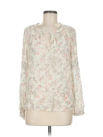 Pre-owned Lucky Brand Long Sleeve Blouse In White