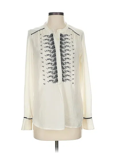 Pre-owned Lucky Brand Long Sleeve Blouse In White