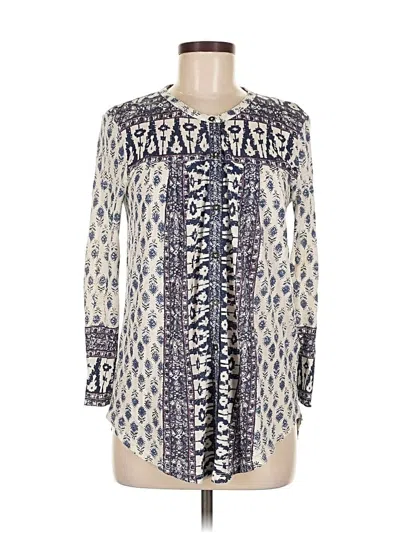 Pre-owned Lucky Brand Long Sleeve Blouse In White
