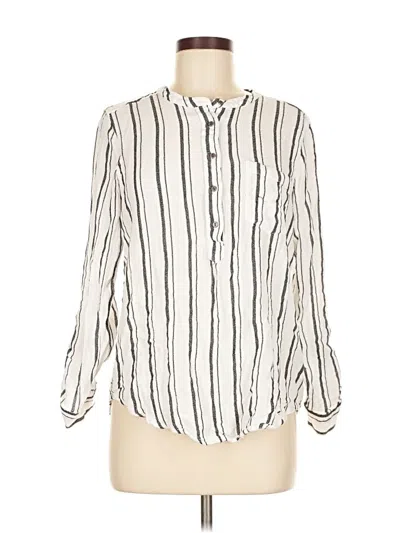 Pre-owned Lucky Brand Long Sleeve Blouse In White