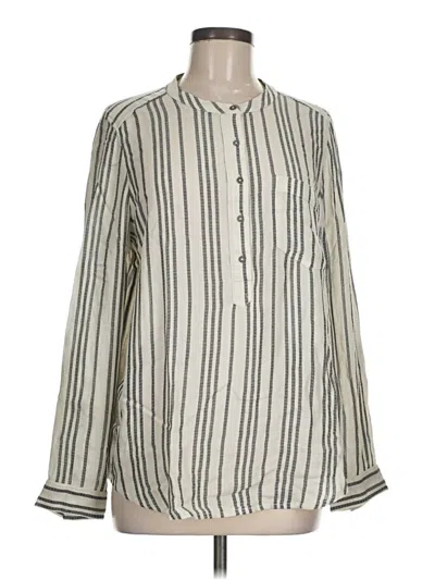 Pre-owned Lucky Brand Long Sleeve Blouse In White