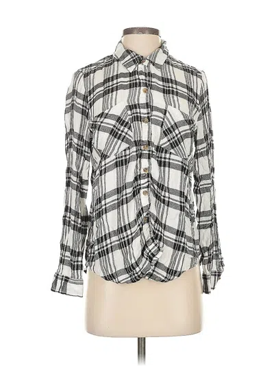 Pre-owned Lucky Brand Long Sleeve Button Down Shirt In Black