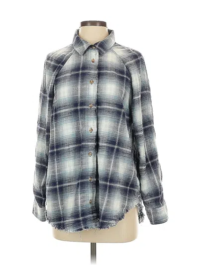 Pre-owned Lucky Brand Long Sleeve Button Down Shirt In Blue