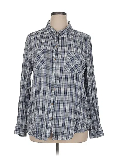 Pre-owned Lucky Brand Long Sleeve Button Down Shirt In Blue