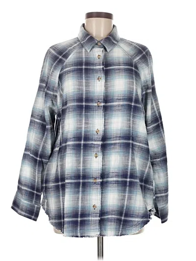 Pre-owned Lucky Brand Long Sleeve Button Down Shirt In Blue