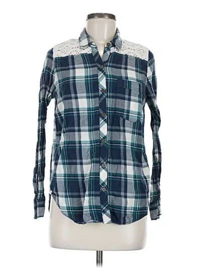 Pre-owned Lucky Brand Long Sleeve Button Down Shirt In Blue