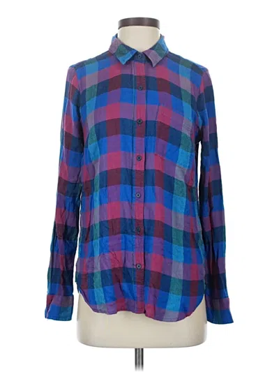Pre-owned Lucky Brand Long Sleeve Button Down Shirt In Blue