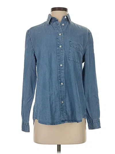 Pre-owned Lucky Brand Long Sleeve Button Down Shirt In Blue