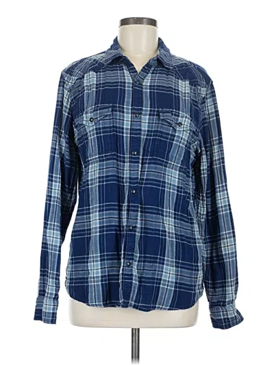 Pre-owned Lucky Brand Long Sleeve Button Down Shirt In Blue