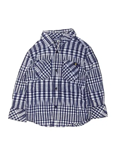 Pre-owned Lucky Brand Kids' Long Sleeve Button Down Shirt In Blue