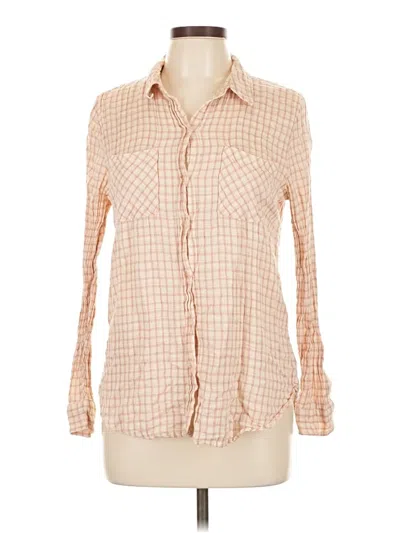 Pre-owned Lucky Brand Long Sleeve Button Down Shirt In Brown