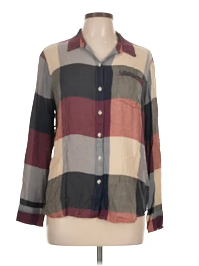 Pre-owned Lucky Brand Long Sleeve Button Down Shirt In Brown
