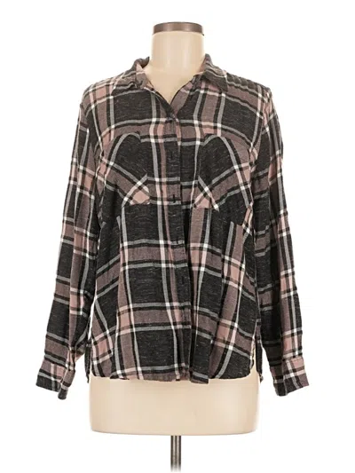Pre-owned Lucky Brand Long Sleeve Button Down Shirt In Brown