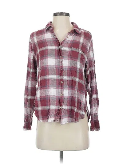 Pre-owned Lucky Brand Long Sleeve Button Down Shirt In Burgundy