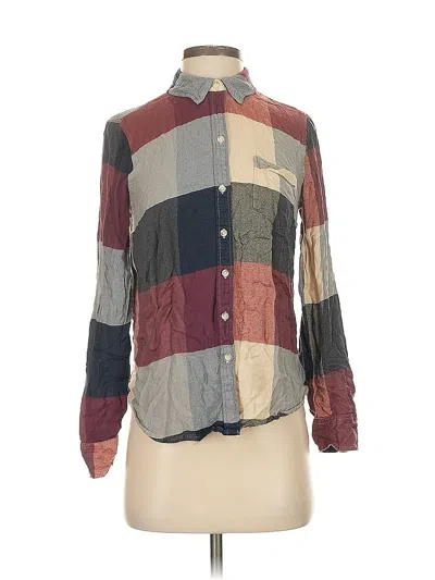 Pre-owned Lucky Brand Long Sleeve Button Down Shirt In Burgundy