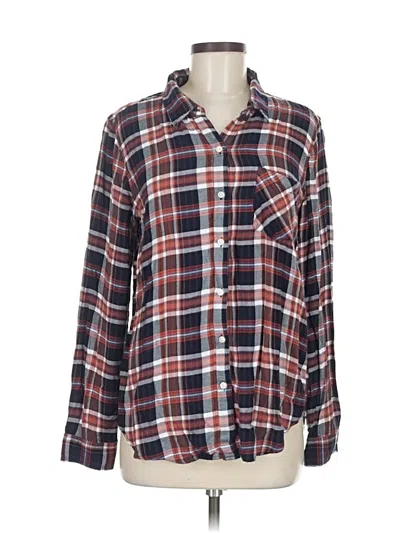 Pre-owned Lucky Brand Long Sleeve Button Down Shirt In Burgundy